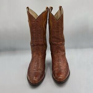 Rudel Brown Leather Men’s Vintage Western Cowboy Boots Sz 11E